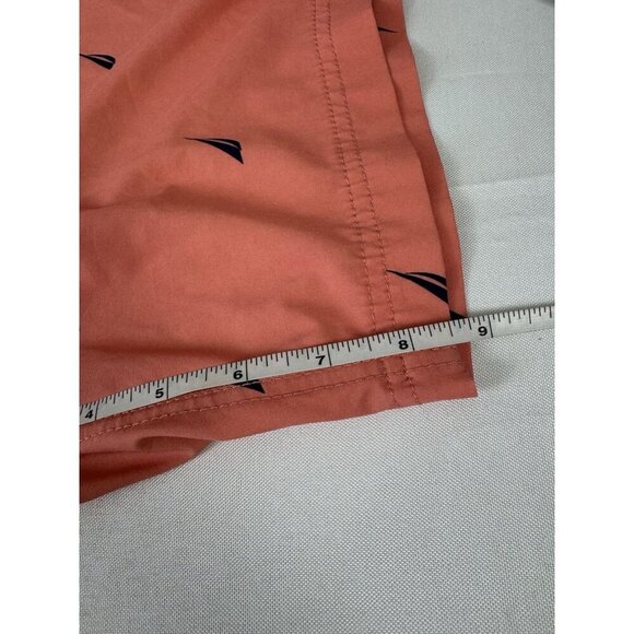 Nautica Mens Quick-Dry Icon Logo Sail Guava Punch 8.5” Swim Trunk Shorts SZ M - Picture 8 of 8